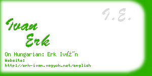 ivan erk business card